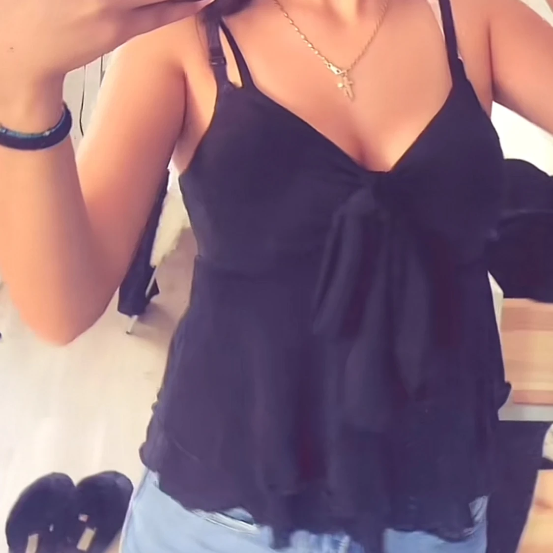 svart topp men rosett - 90