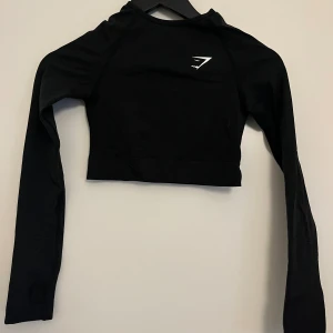Träningtopp från gymshark  - Croppad träningströja från gymshark. Plagget är i bra skick men loggan framtill är lite sprucken(se bild)