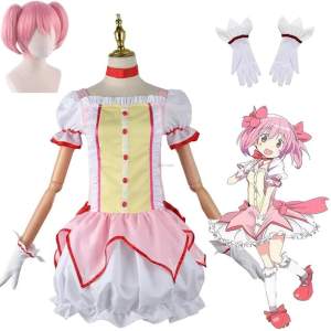 interest check on madoka cosplay. comes with everything in the pic. originally bought from aliexpress for 800 ish kr. wig is styled🙏 dm for more pictures and information. 