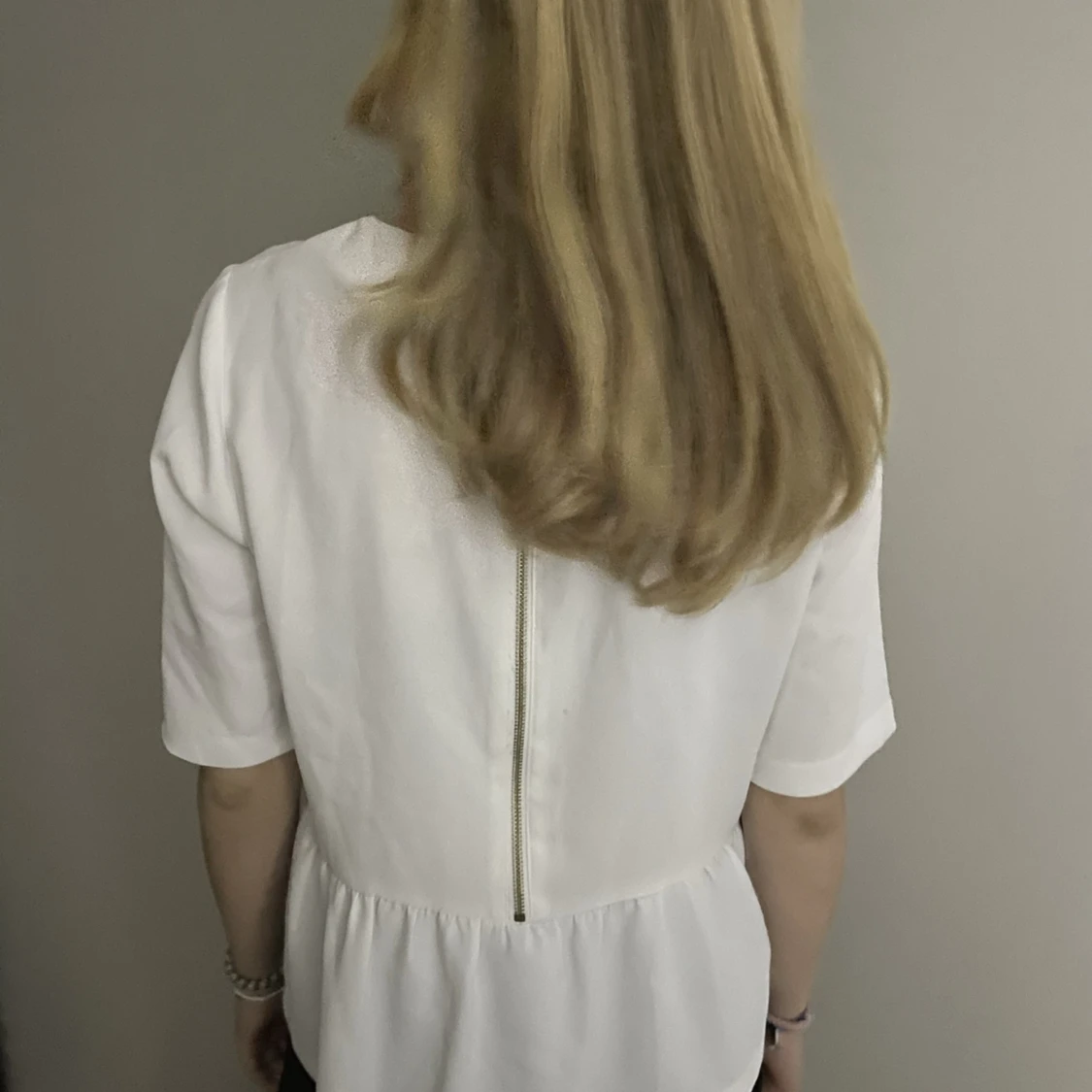 Jättefin vit blus - 91