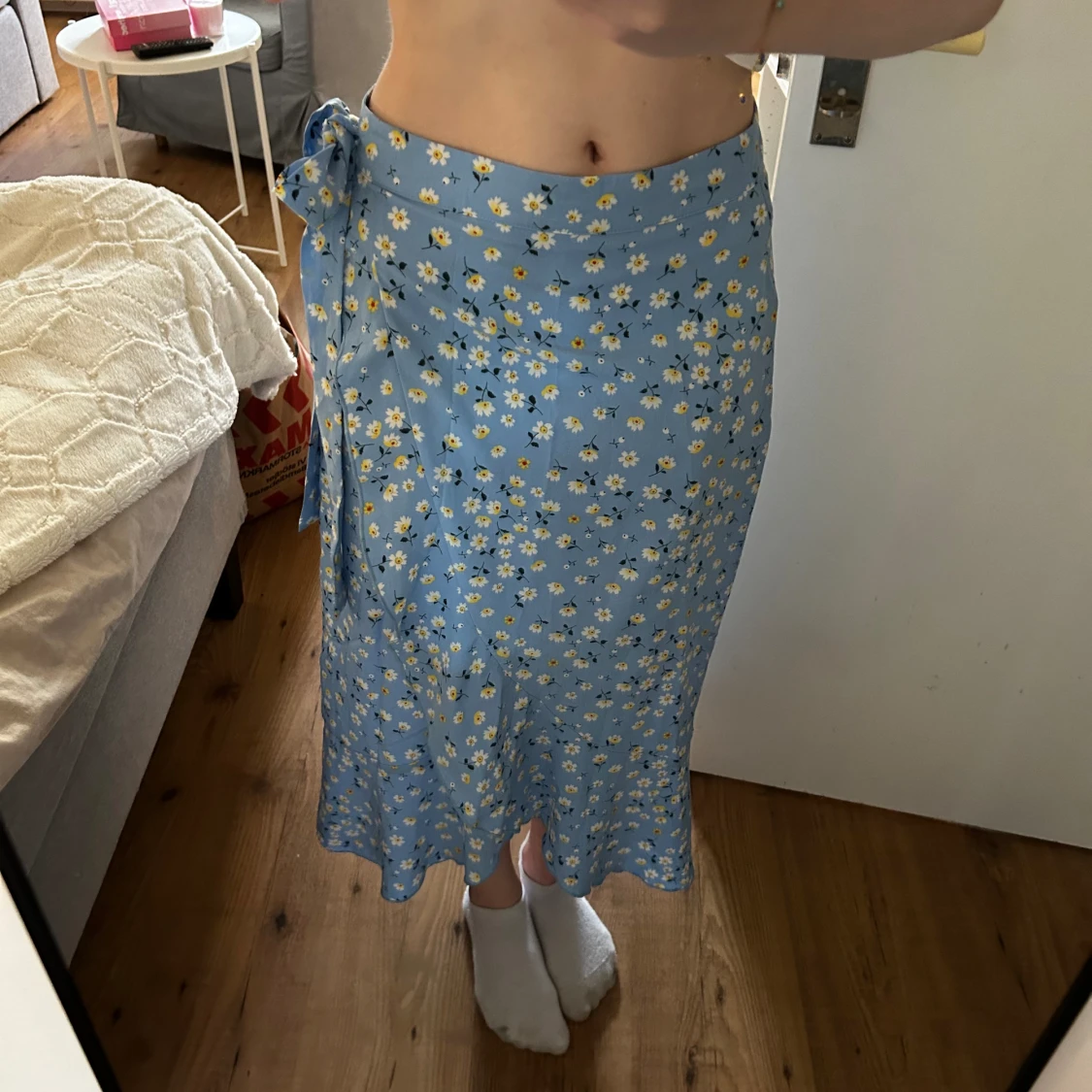 Blå mönstrad kjol - 91