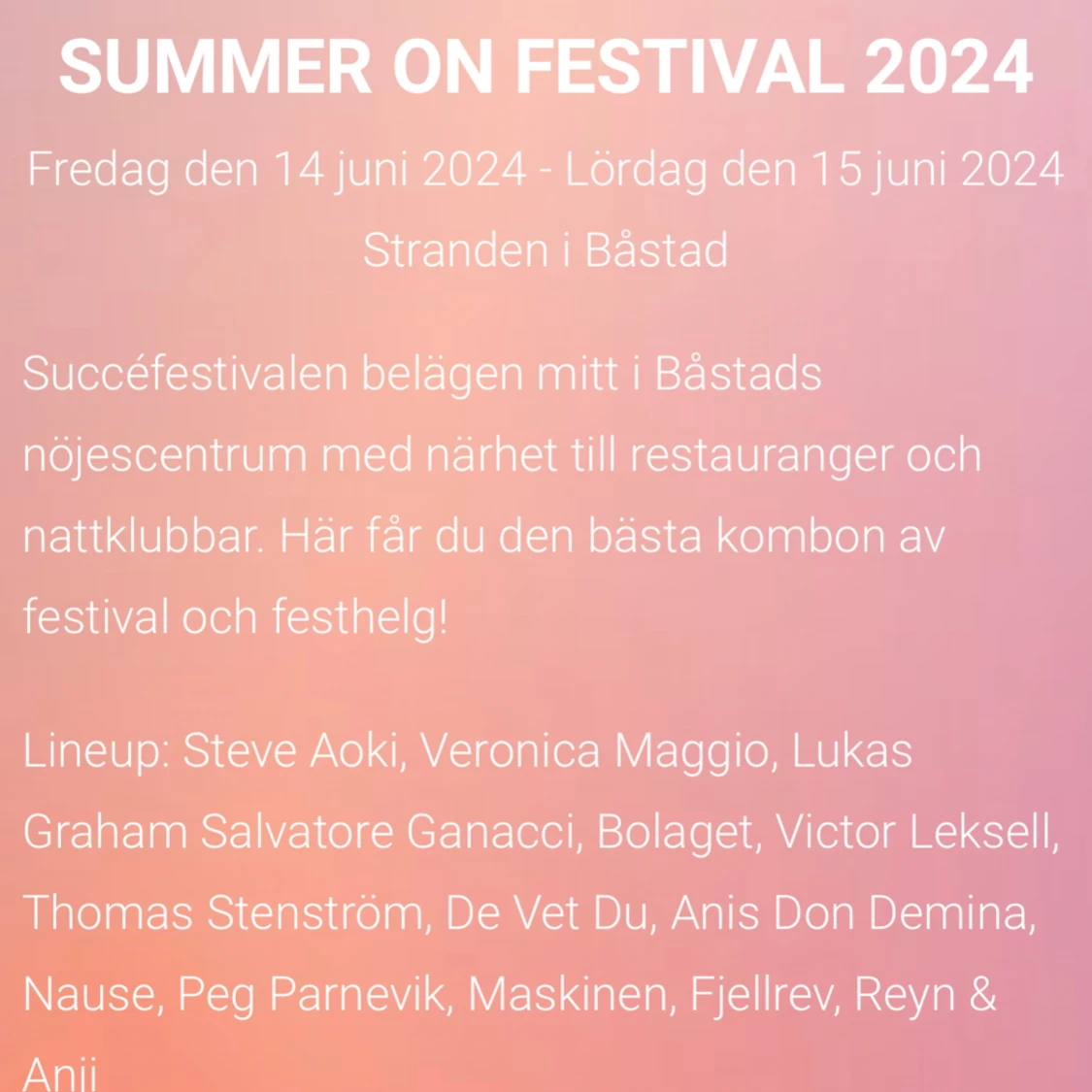 Summer on festivalpass