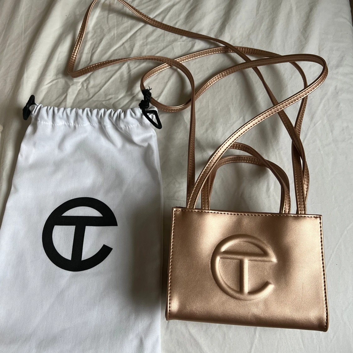 Telfar bag small rose gold - 90