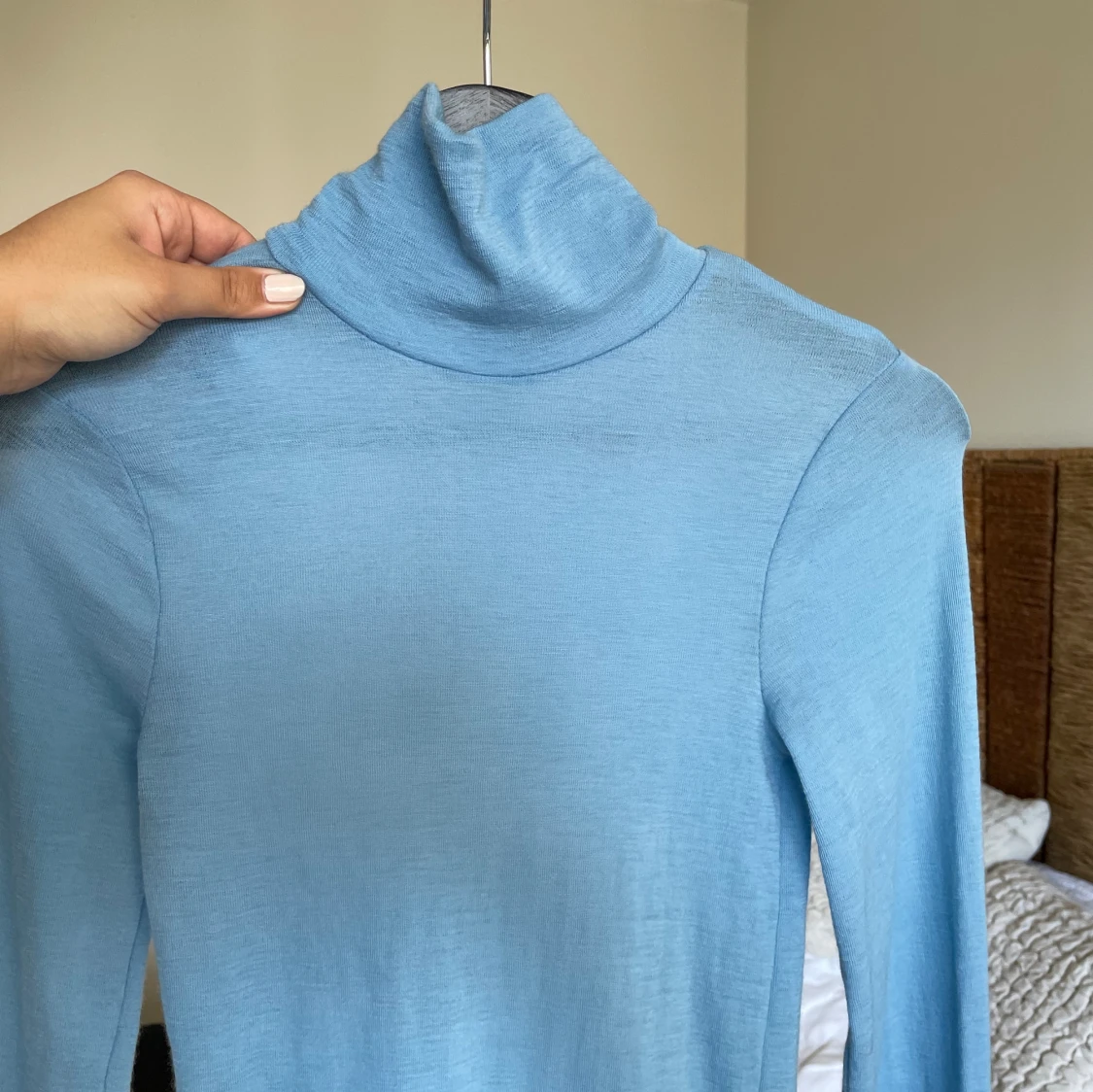 Blå turtleneck  - 90