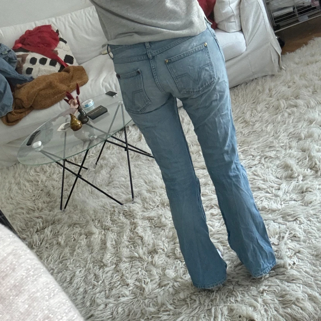 Lågmidjade bootcut jeans - 90