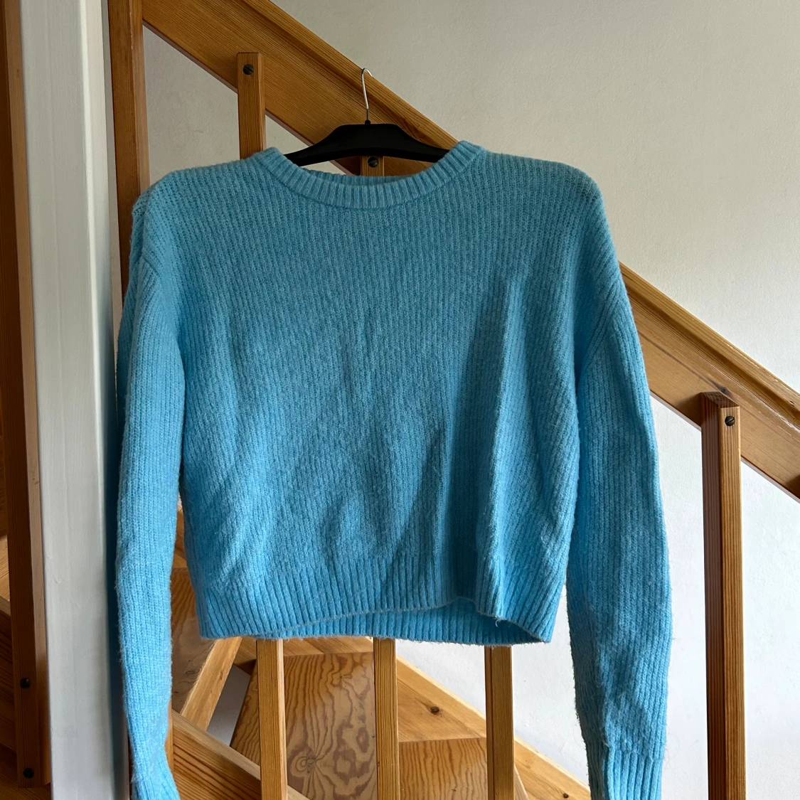 Blå stickad tröja🩵 - 90