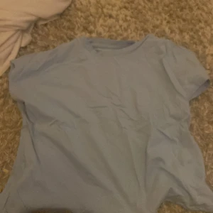 Blå T-shirt  - En vanlig blå basic t-shirt, i storlek 152-154 ordenarie pris: 99 kr 