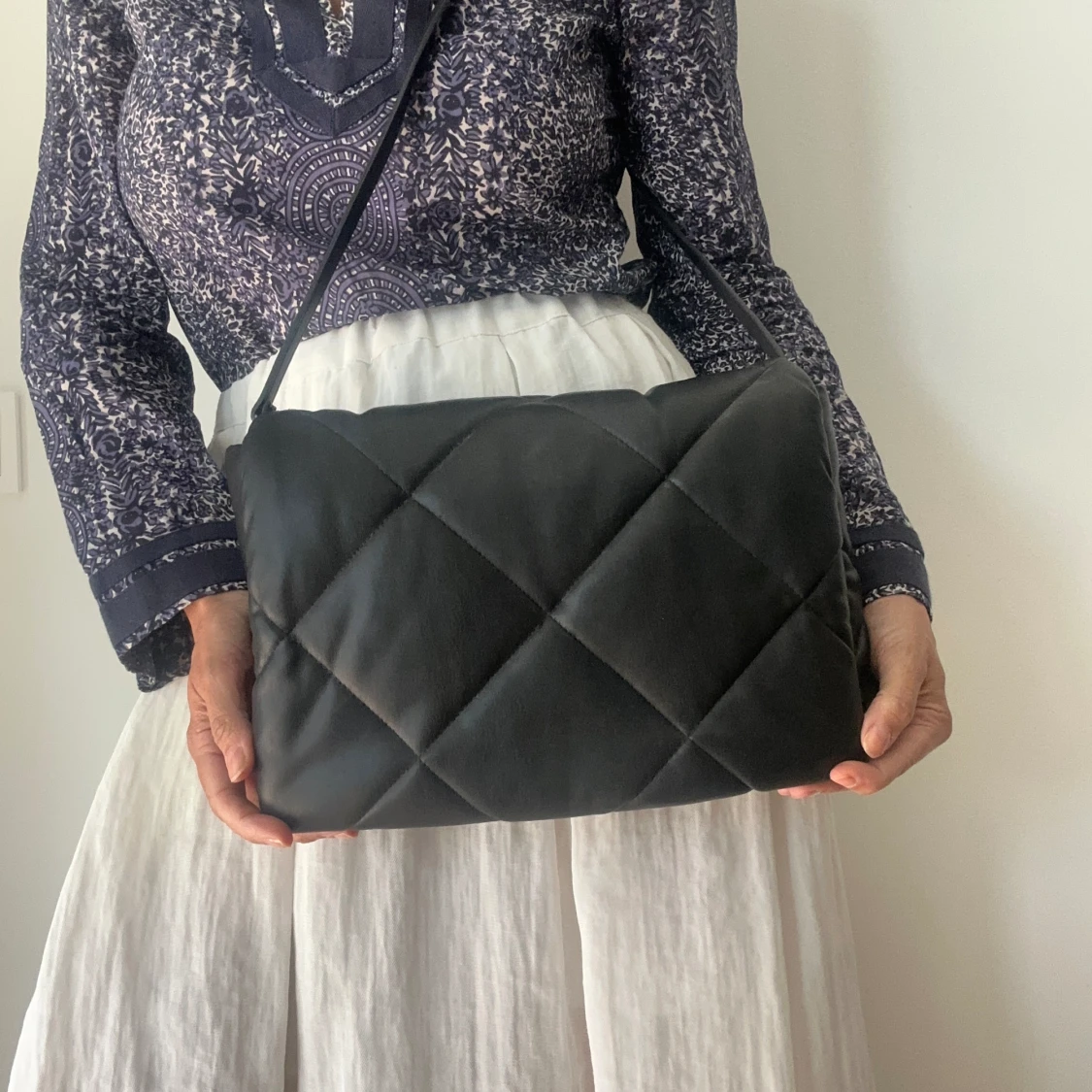 Wanda mini quilted faux leather shoulder bag - 91