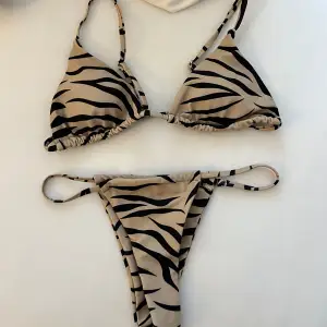 Så söt zebramönstrad bikini, oanvänd!!!❤️❤️🤩🤩🌸🌸
