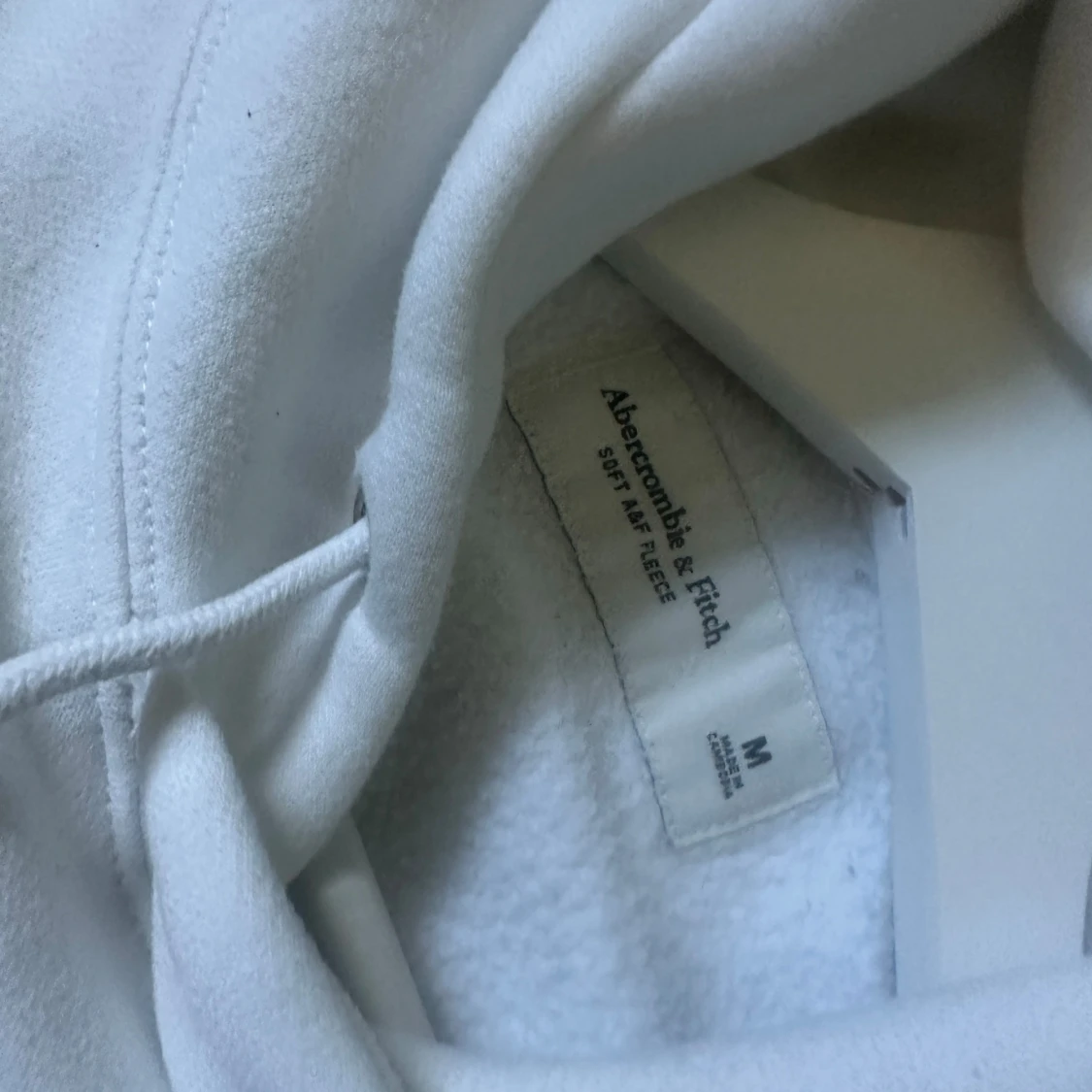 abercrombie and fitch huvtröja vit - 91