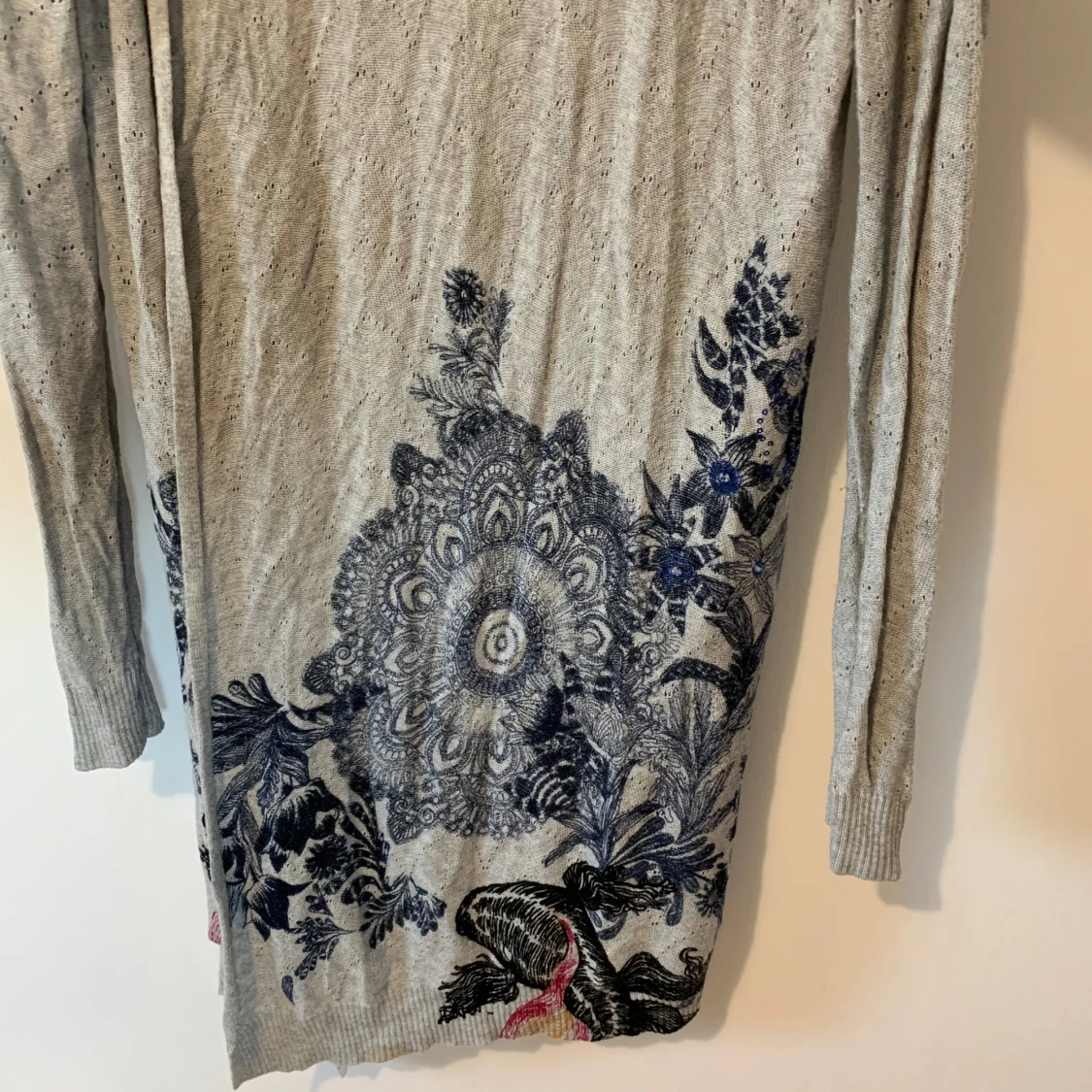 Desigual mönstrad grå/flerfärgad kofta , stl XL - 91