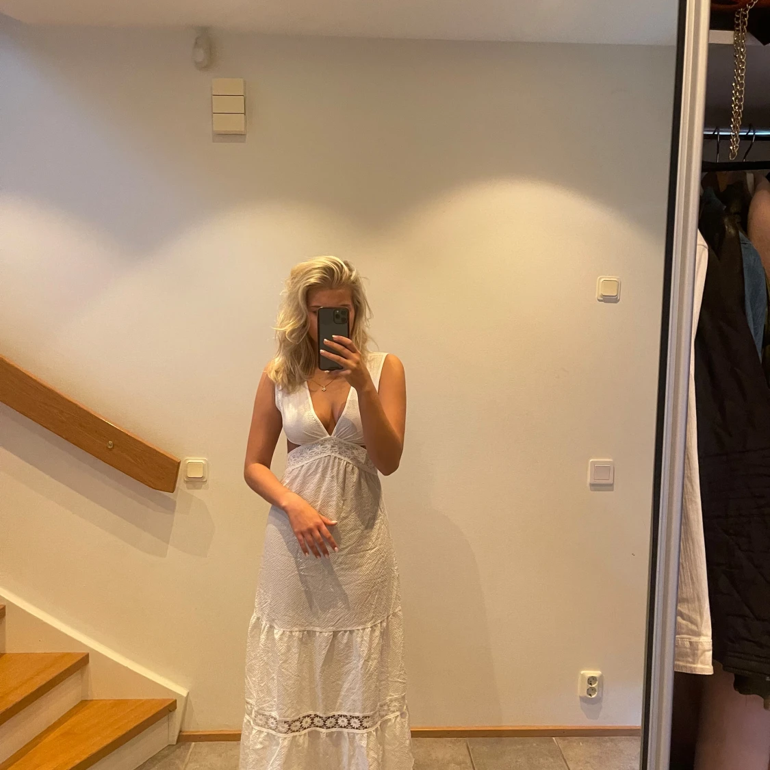 Vit klänning strand  - 91