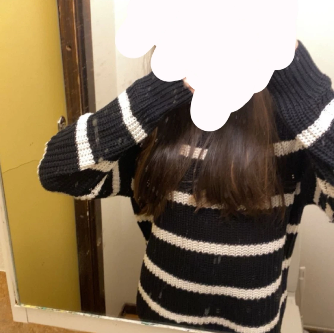 Randig stickad tröja  - 90