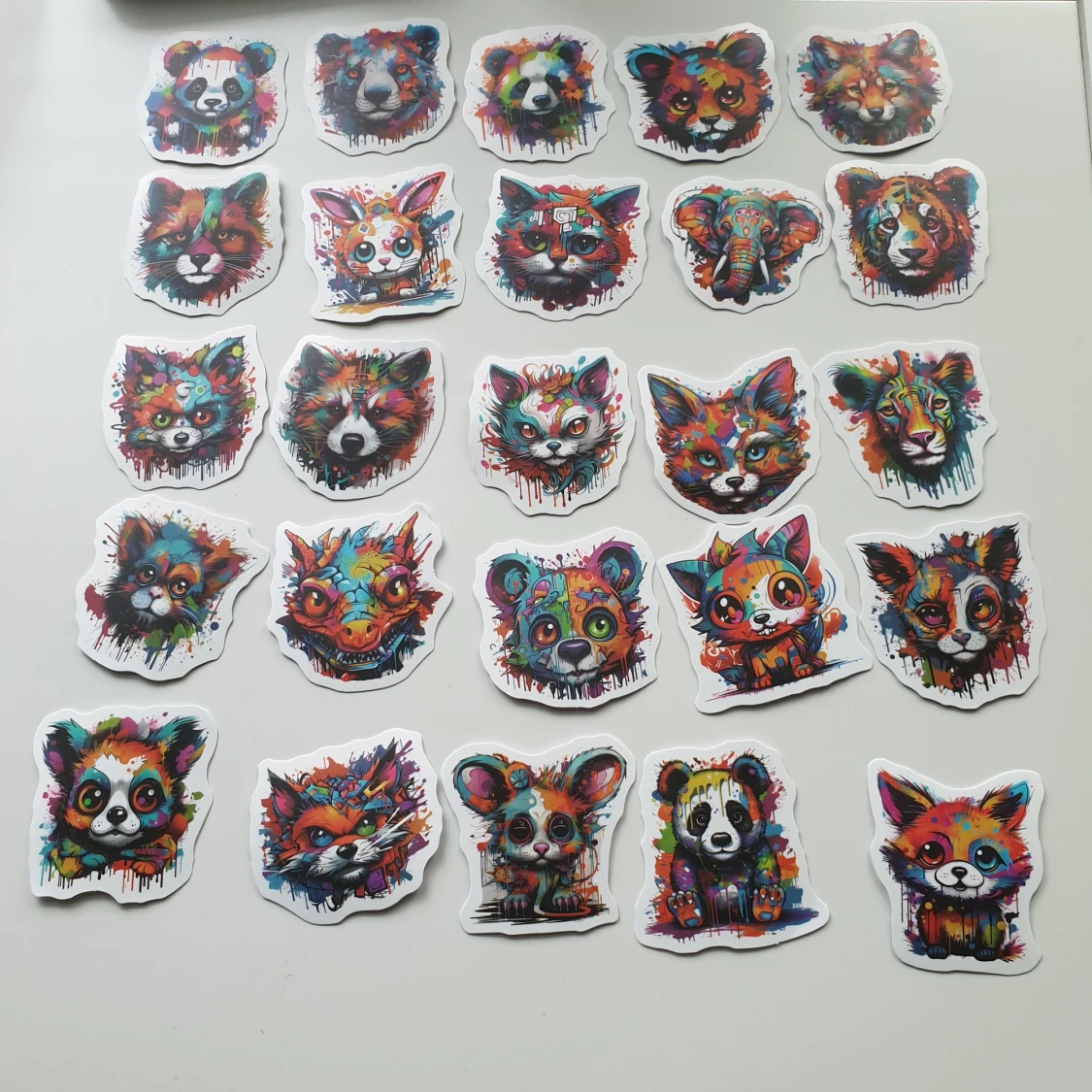 25st färgglada djur klistermärken/stickers  - 90