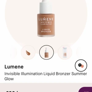 Lumene  Liquid Bronzer Deep Glow - Jätte bra liquid bronzer om man vill få en naturel sun tann effekt. Fick den i februari men använt inte så oftast, eftersom jag använder också milk’s bronzer. Kan tyvärr inte se hur mycket det finns i men skriv gärna till mig om du undrar något, pris