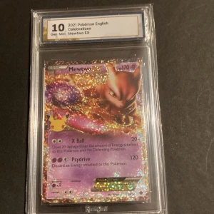 Pokémon kort Mewtwo EX Rare Ultra Celebrations - Fint kort 10/10 Graderat