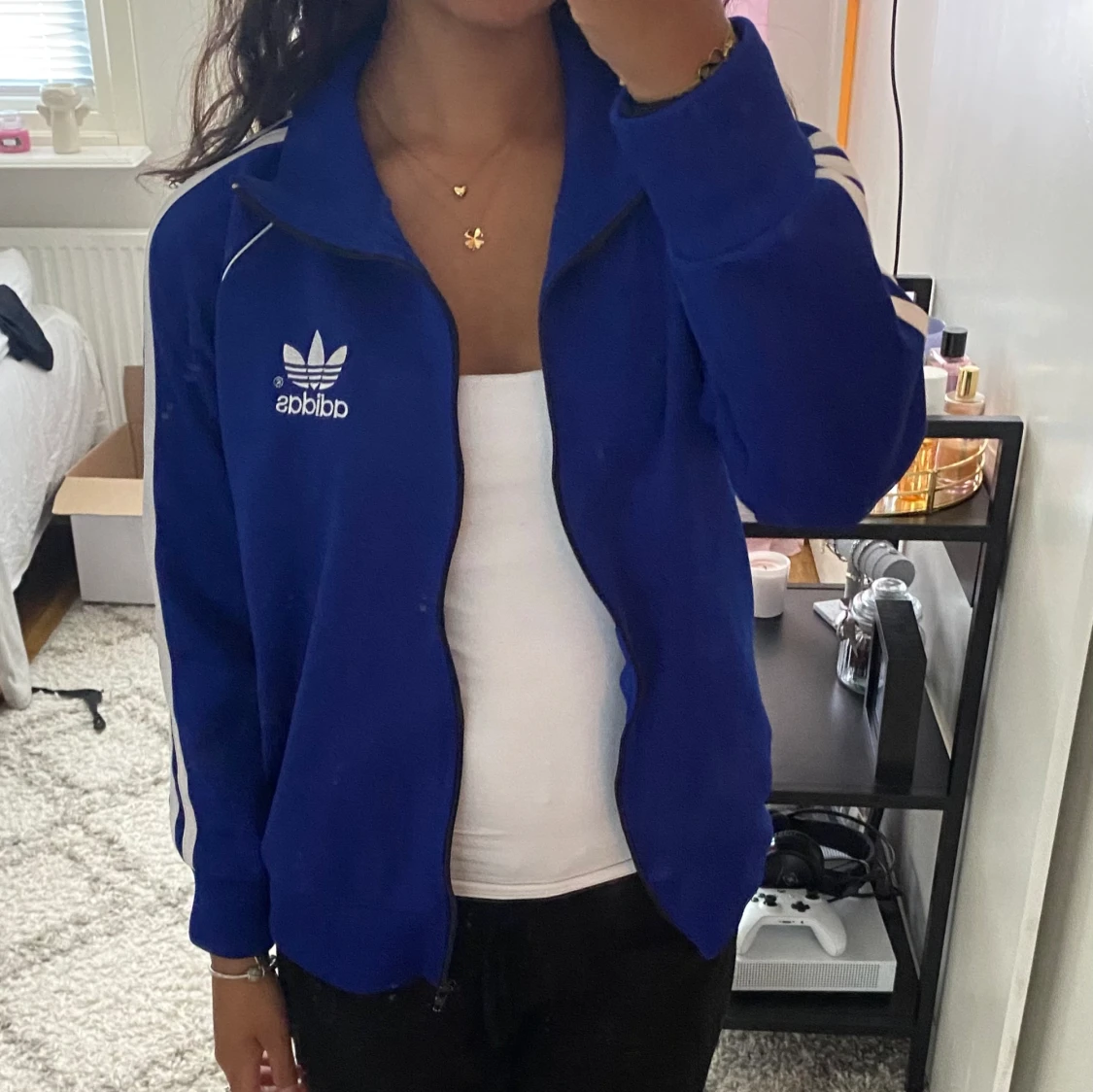 Blå Adidas kofta  - 90