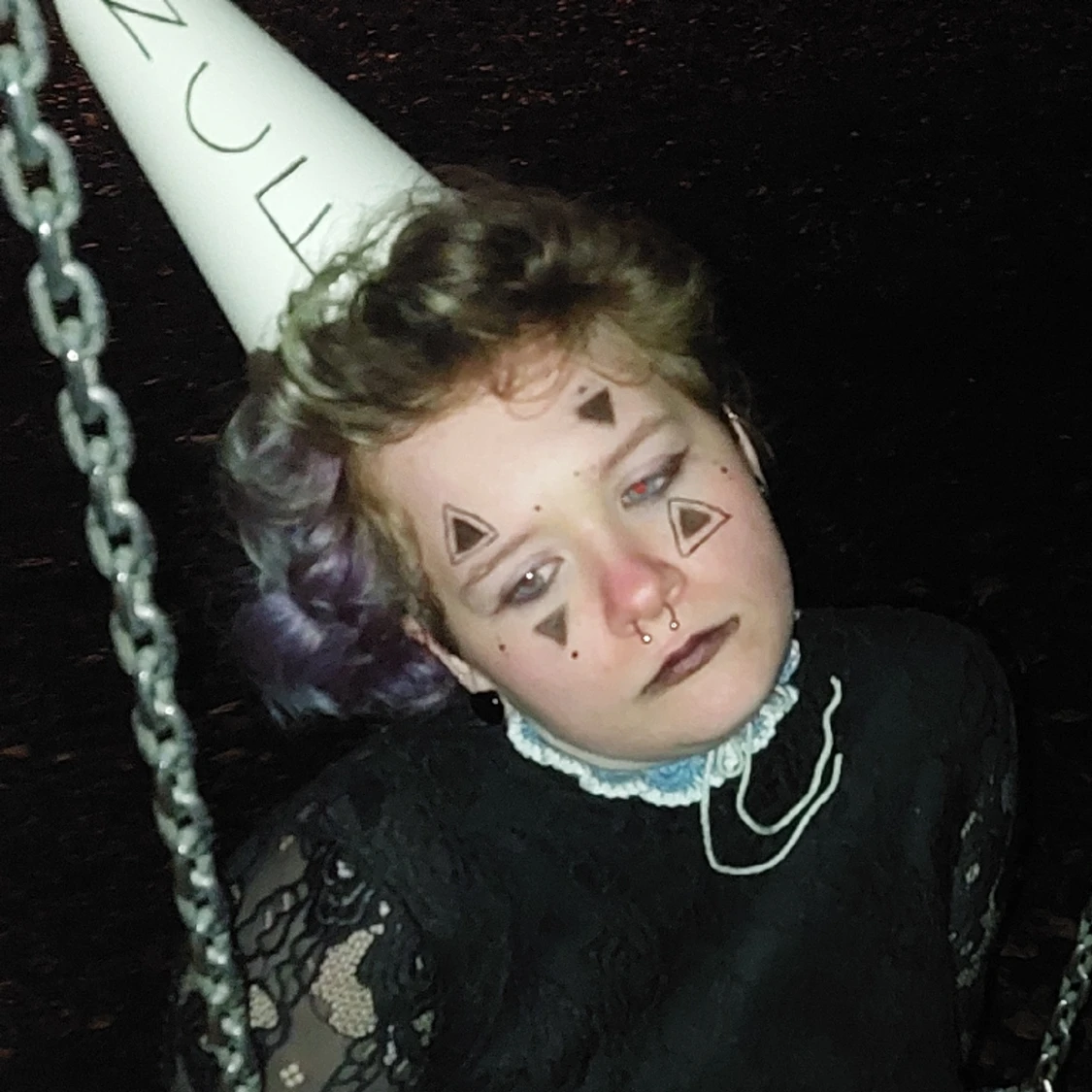 Clown choker blå  - 90