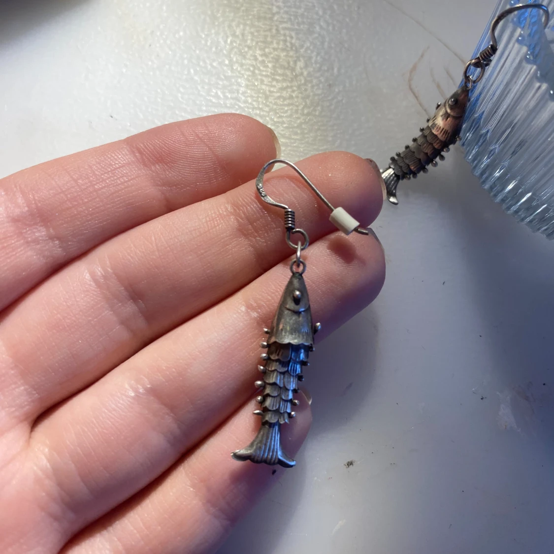 Äkta silver örhängen  - 90