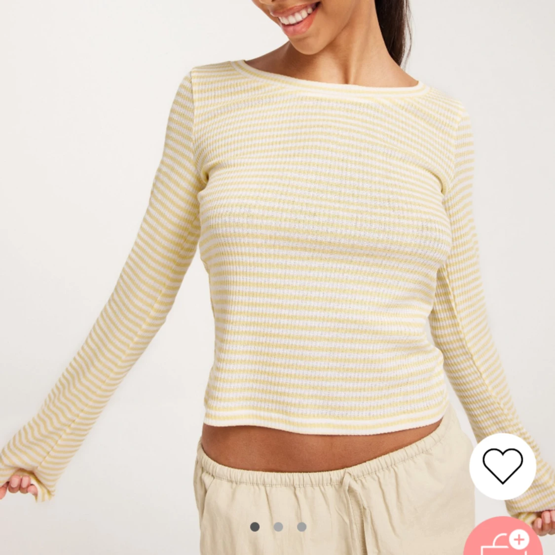 Randig långärmad topp - 90