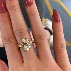 Caroline Svedbom ring - SISTA bilden är LÅNAD fr hemsifa. Alisia ring fr Carolinesvedbom i Guld med stenfärgen Crystal. Köpt för 495 kr på Lyxxa. Endast testad men är för stor för mig. Kan tänkas byta mot en annan ring från hennes märke i guld. Lådan tillkommer vid kö