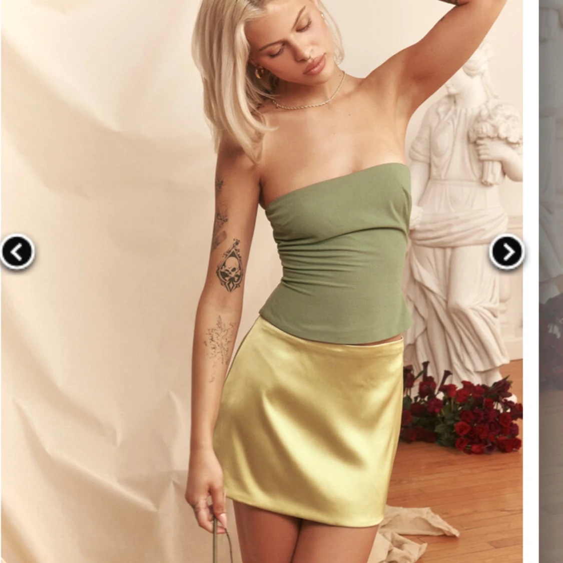 Korsett topp mistressrock grön - 90