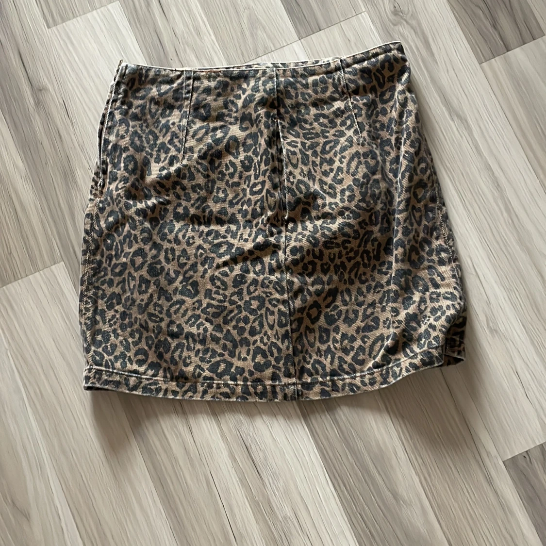 Jeans kjol leopard