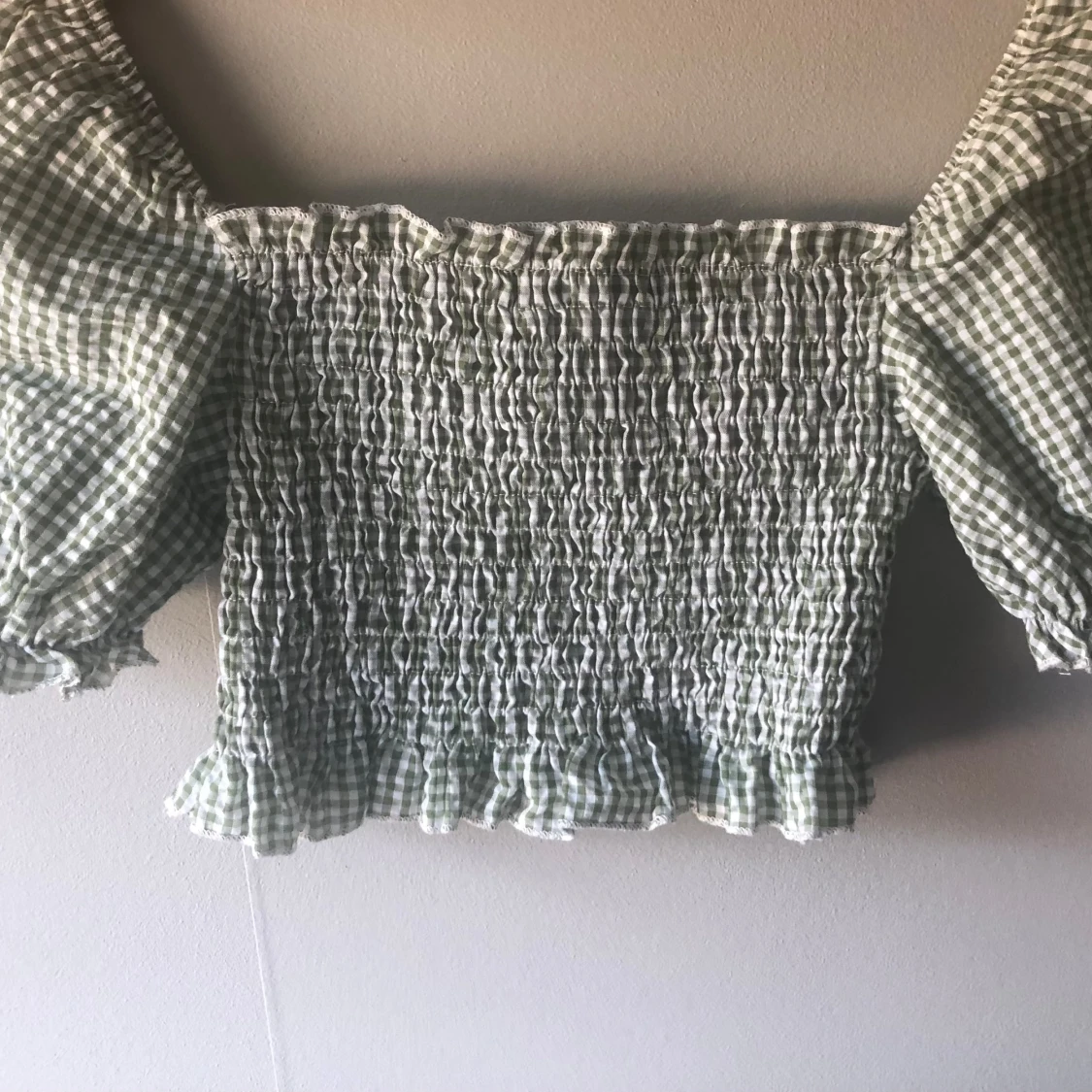 Grön rutig sommar topp - 91