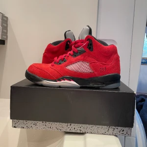 Jordan 5 Raging bull GS - Använda fåtal gånger. Överlag väldigt bra skick. Storlek 40 GS. pris går att diskutera. Låda medföljer