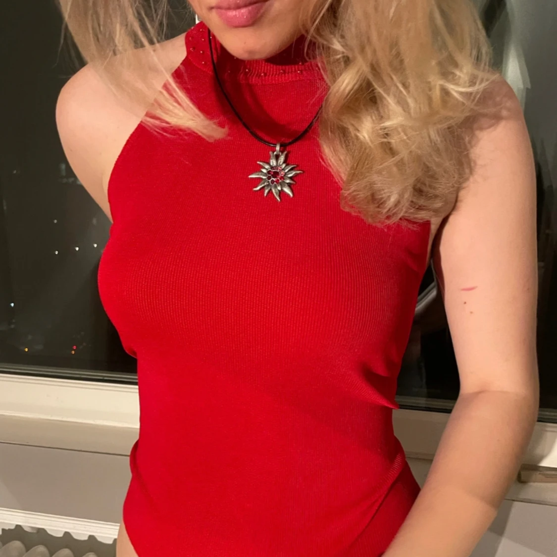 Röd polotröja - 90