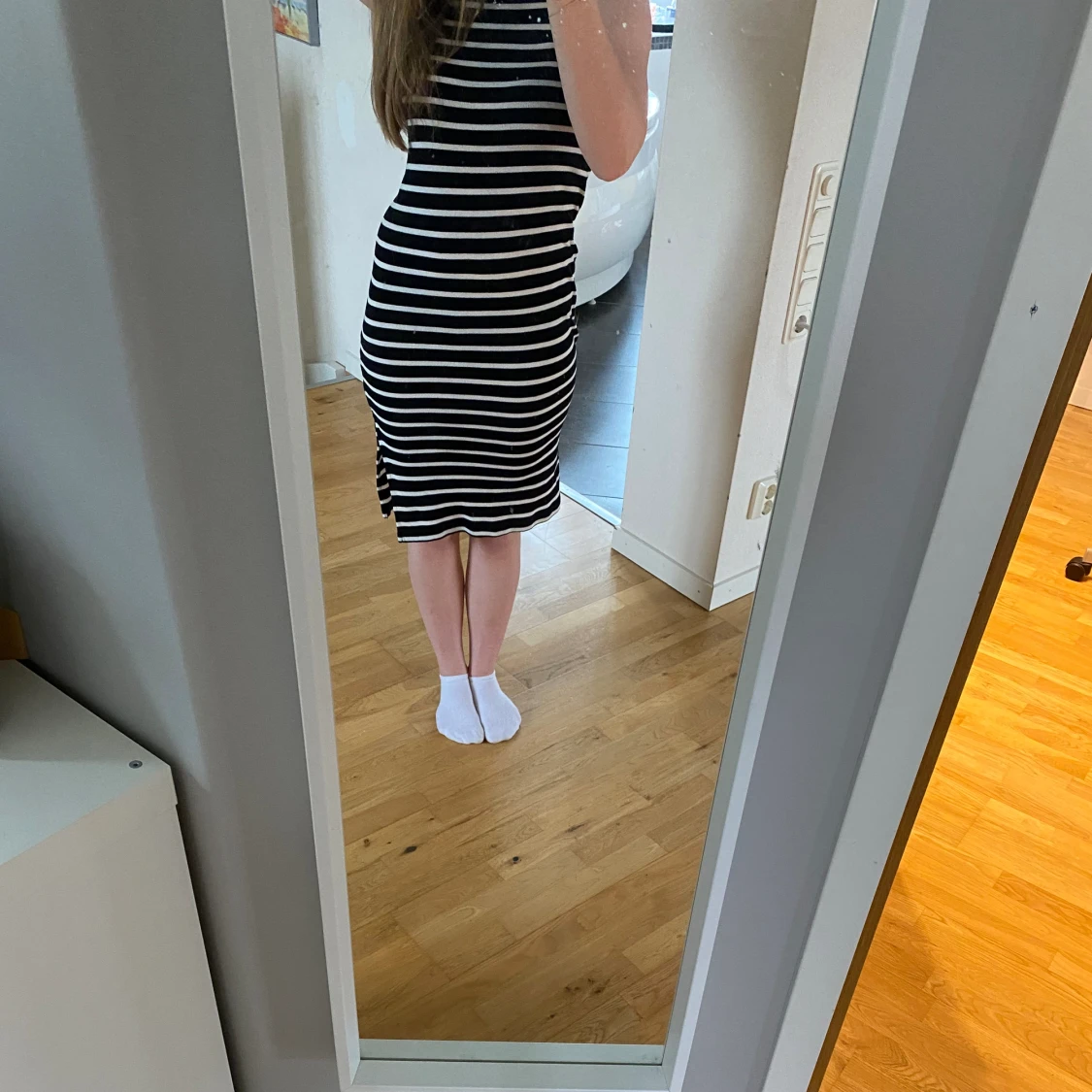 Randig tight klänning - 90