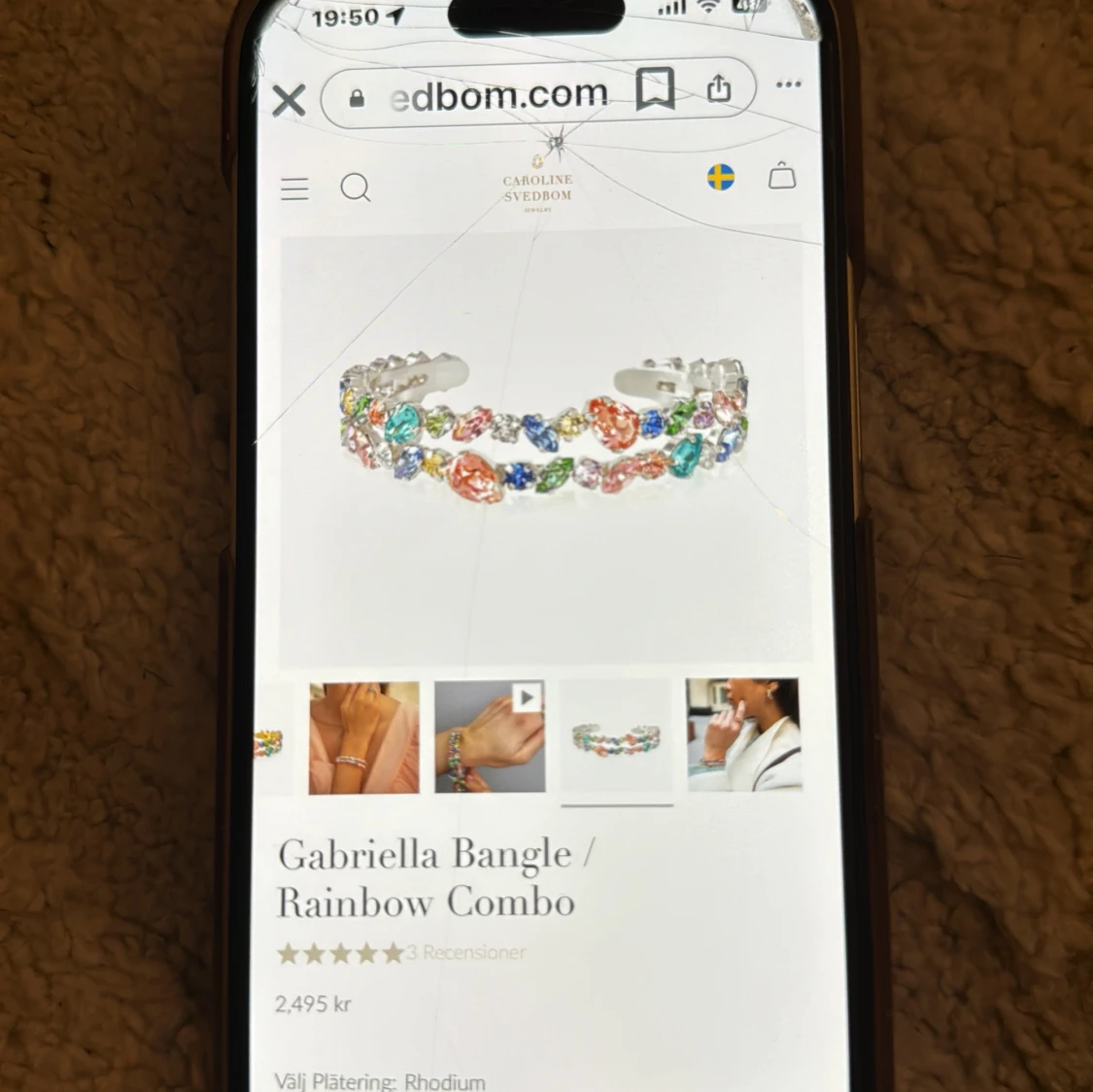 Caroline svedbomb armband  - 92