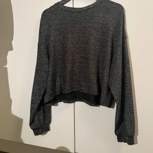 Fest topp - En jätte fin glittrig långärmad fest topp, som är köpt från H&M för ungefär 2 år sen, den är i storlek L men skulle säga att den mer är som M men det beror på hur man vill ha den då det är en kort modell.  Kontakta för mer info💞