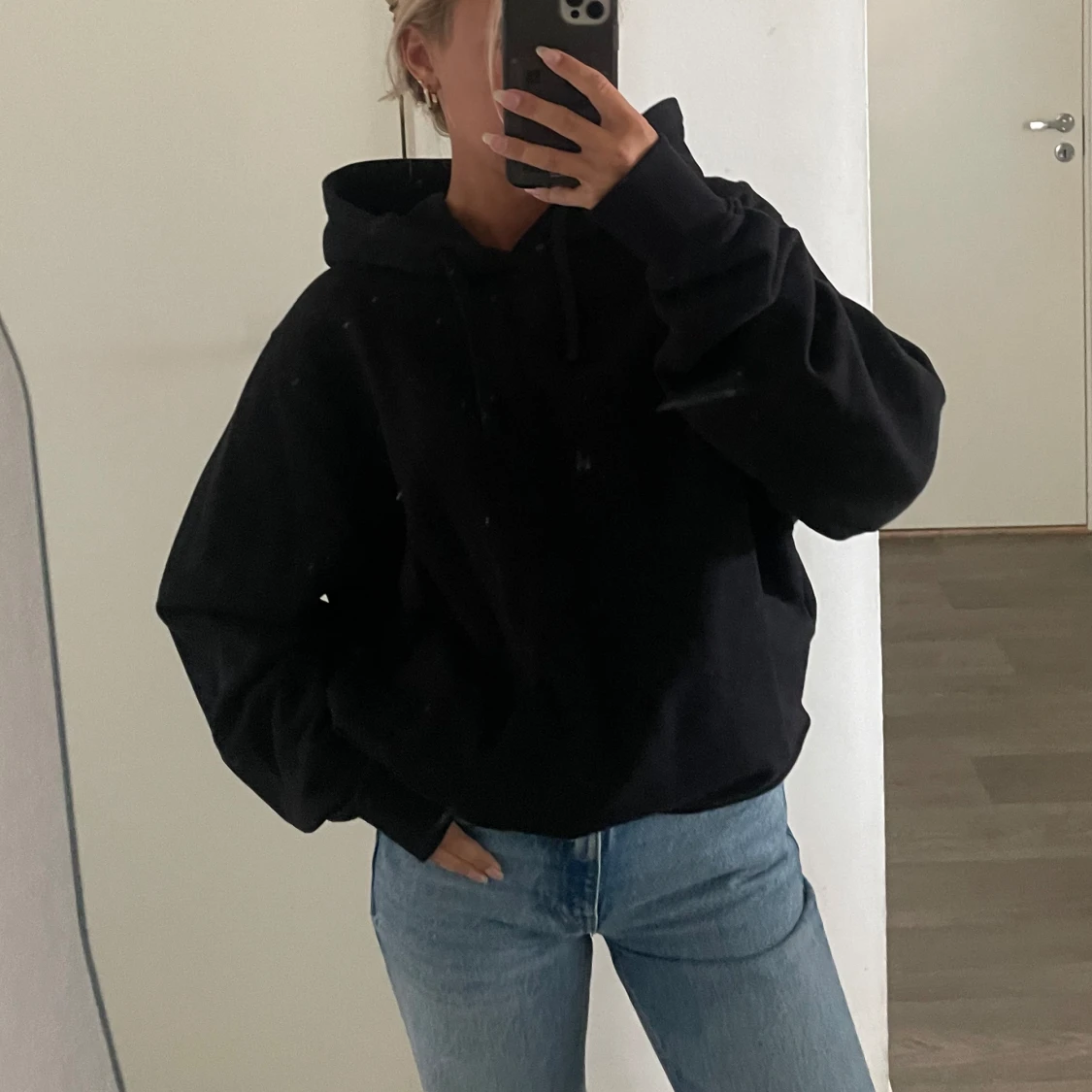 Oversized svart hoodie