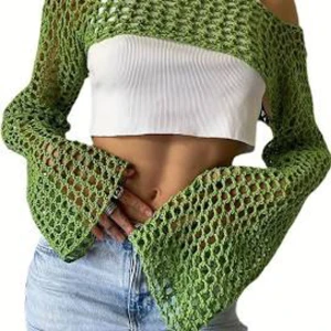 Bolero - Skitsnygg bolero, som ser konstig ut på bilden haha! Virkad för hand i ✨solnedgångens färger✨