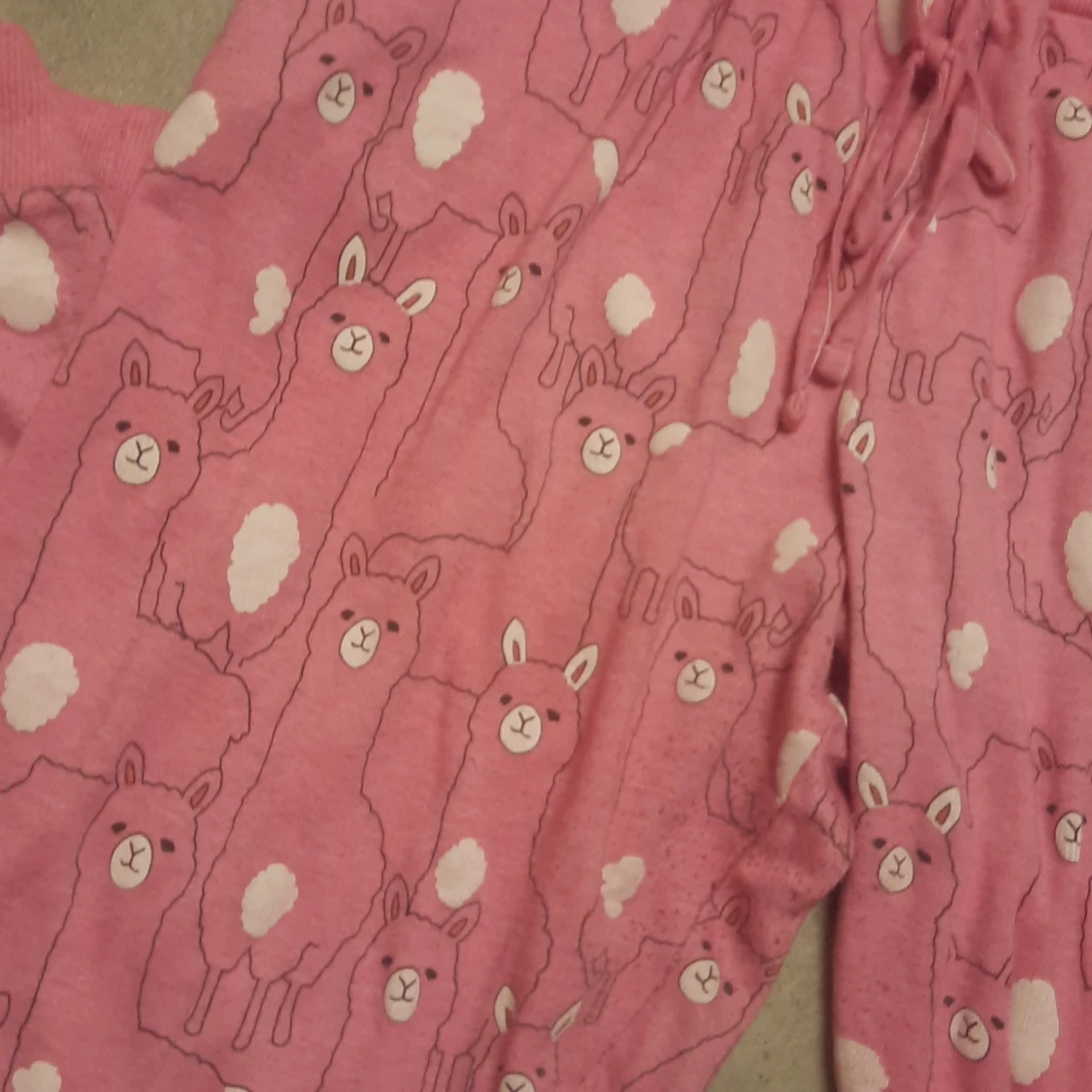 Rosa Mjukisbyxor med alpackor/lama - 90