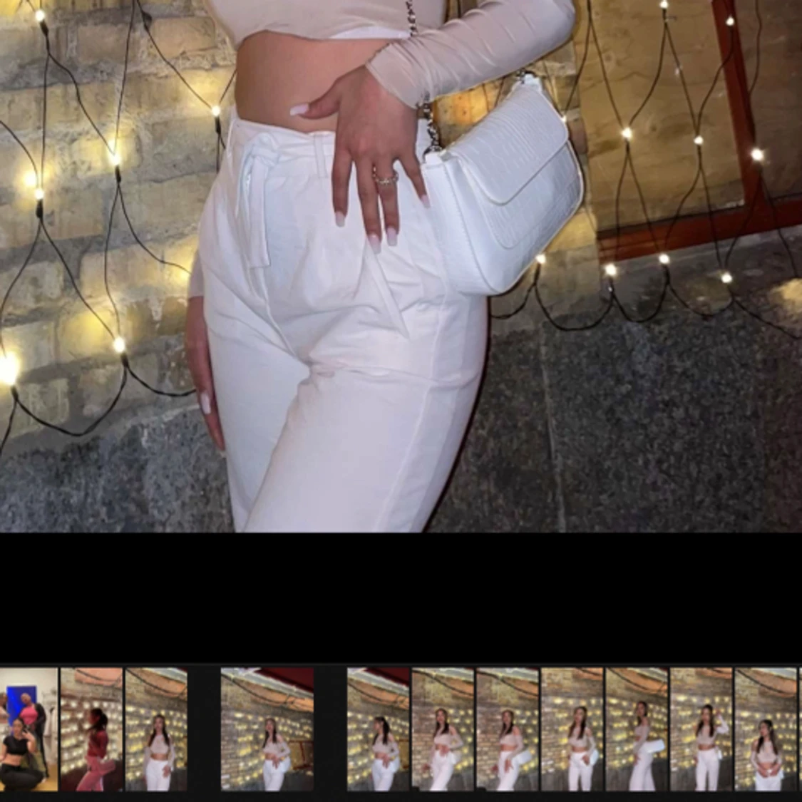 Vita kostymbyxor - 90