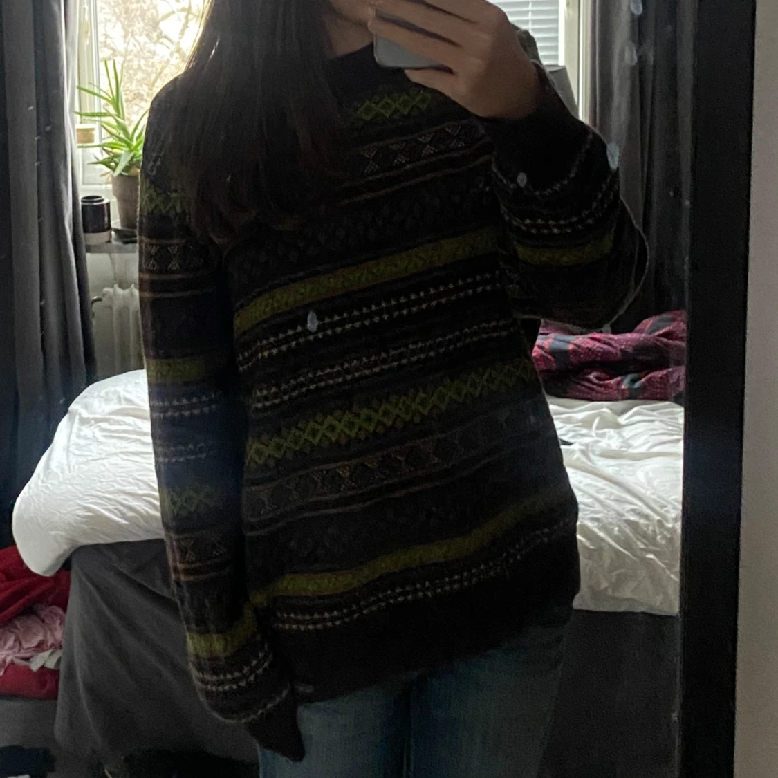 Gullig stickad tröja