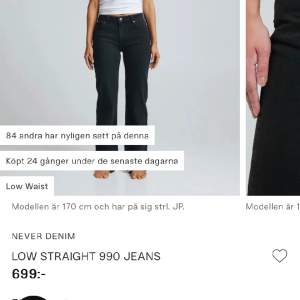 Svarta low waist straight jeans från bikbok!