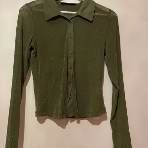 Mesh skjorta - Mesh skjortas! Använd 1 gång. Lite glittrig olivgrön och figursydd!! Värkligen jättefin men använder inte.