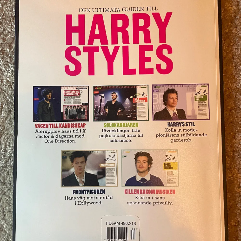 Harry Styles tidning, som ny. Övrigt.