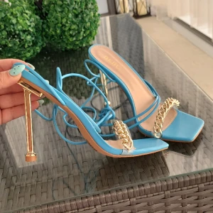 Baby blue sandals 38 - I ordered the sandals online They only had size 38 on stock and I was hoping that they would fit me, but they are still big because I wear 37 🥺🥺  the price on the website is 399 kr 🥰 