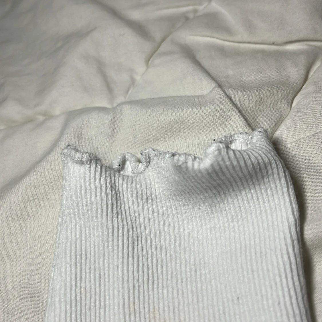 Vit långärmad croptop - 91