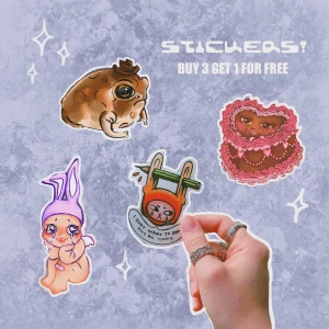 Cute stickers! - Säljer mina egengjorda stickers för 20 kr styck 💖 du kan blanda vilka du vill och ändå få 3 och 1 gratis♡♡♡  Kan mötas upp i sthlm!!!