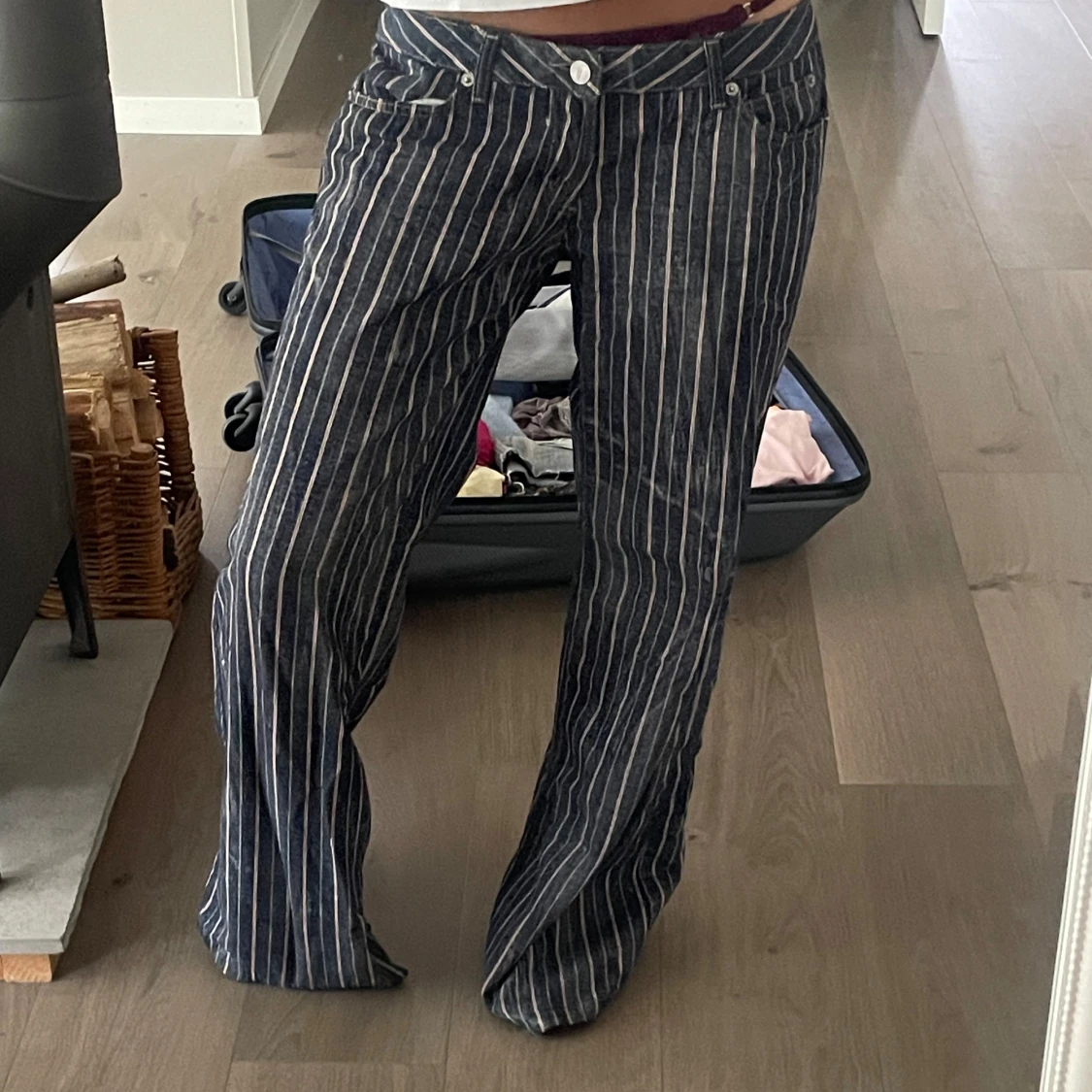 Lågmidjade linnebyxor - 92