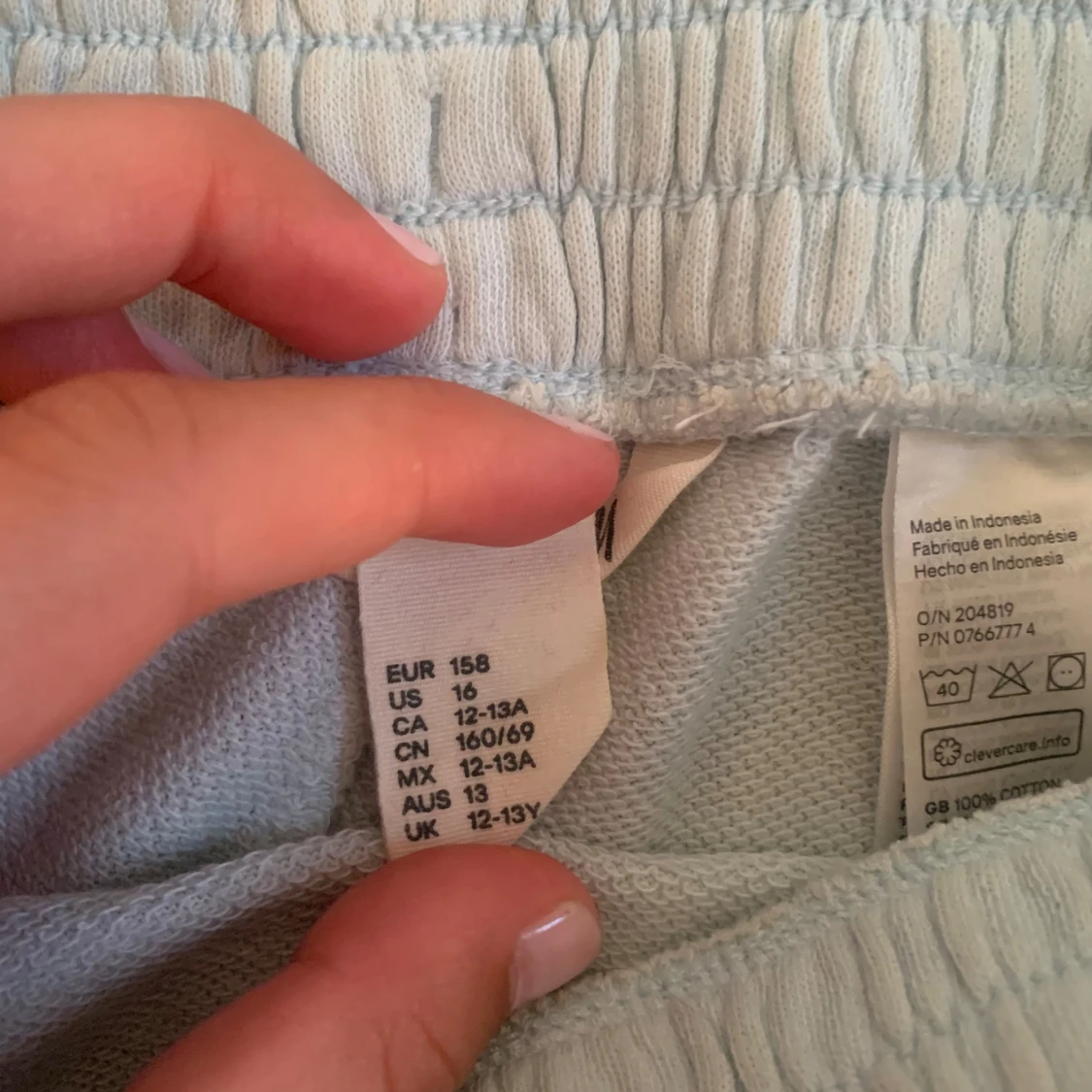 Ljusblå träningsshorts - 91