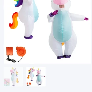 Unicorn dräkt - Oanvänd maskeraddräkt, ligger kvar i förpackningen! 