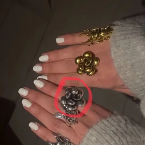 Blom ring - Jag säljer den inringade blommringen. Fick i födelsedagspresent men använder guld smycken inte silver. 