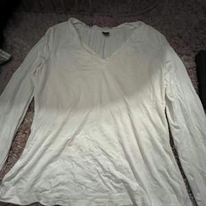 Jätte fin vit v-ringad tröja ifrån Shein