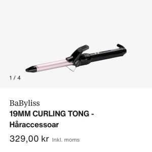 Helt ny locktång  - Helt ny BaByliss curling tong 19mm, säljer då jag tycker den ser ut att ge för små lockar men den är helt perfekt om man är ute efter mindre lockar 💕 fråga om bilder osv 💗🫶